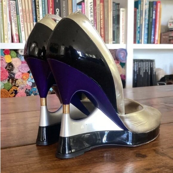 Jimmy Choo Gigi wedge silver, and Black Elegant Heels - Picture 5 of 8